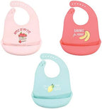 Hudson Baby Unisex Baby Silicone Bibs, Apple Of My Eye, One Size by HudsonBaby