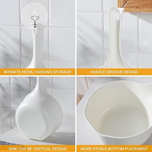 2 PCS Water Scoop for Bath, Plastic Shower Bucket, Bathroom Water Scoop Cup - Image 2