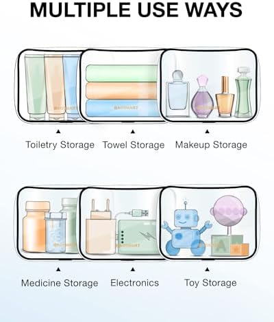 BAGSMART Clear Toiletry Bag 3-Pack TSA Approved Water-Repellent - Image 5