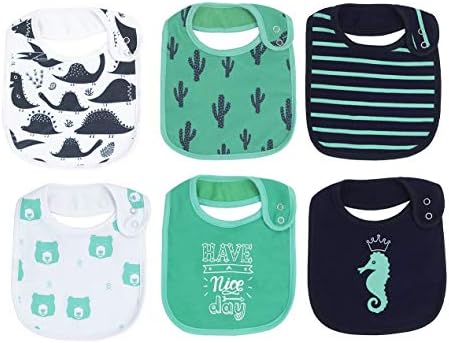 Maiwa 6 Pack Waterproof Cotton Baby Bibs by maiwa
