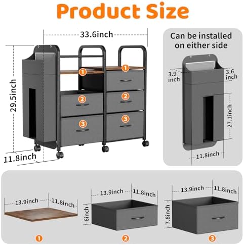 CODACE Baby Diaper Caddy Organizer Cart - Image 2