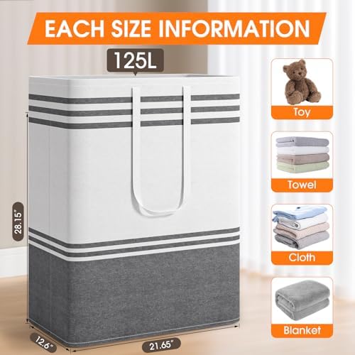 4 Pack Large Laundry Baskets, Laundry Hampers, Freestanding Waterproof - Image 2