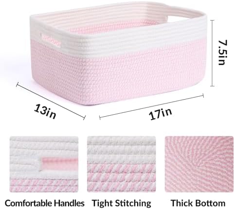 MiniArk Large Storage Baskets for Organizing, Baby Nursery, Toy Bins Box - Image 2