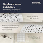 homerella Square Shower Mat Non Slip Anti Mold 21x21 Anti Slip Shower Mat - Image 4