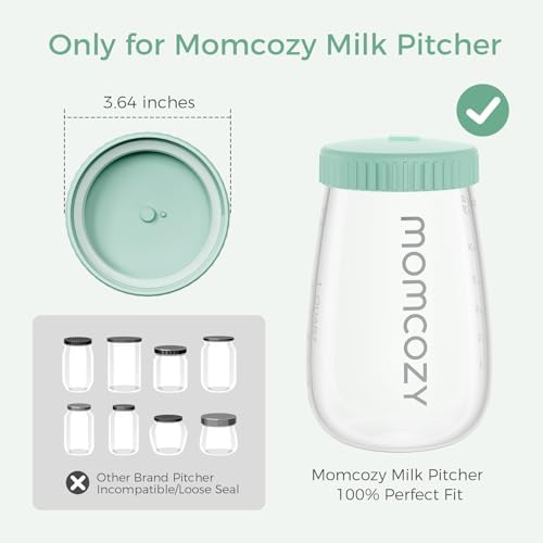 Momcozy Glass Breast Milk Pitcher Lid, Dishwasher Safe Food Grade Caps 1pc - Image 2