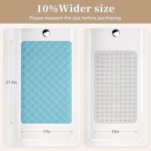 Yolife Bathtub Shower Mat Non Slip, Natural Rubber Bath Tub Floor Liner Mats - Image 4
