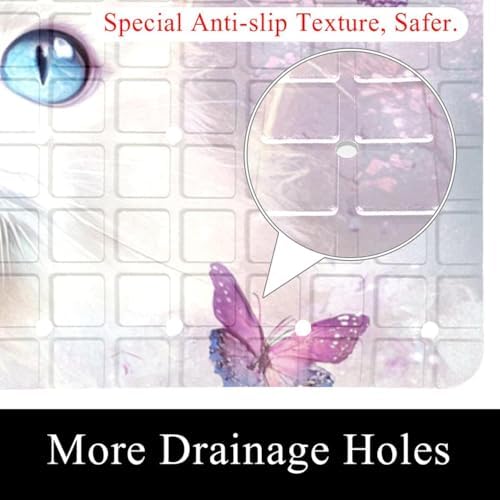 Non Slip Shower Mat Bathtub Mat 15.1x26.8 Inch, Quick Dry Bath Mat - Image 2