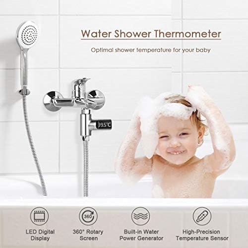 LED Display Water Shower Thermometer Self-Generating Electricity Temperature - Image 4