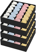 Joyoldelf Sock Drawer Organizer Divider Underwear Organizer 24-cell Fabric by APPRECIATELIFERELAXYOURSOUL