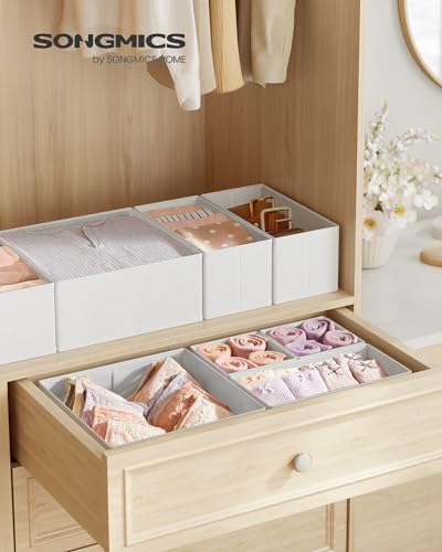 SONGMICS Drawer Organizers, Foldable Fabric Storage Boxes - Image 2