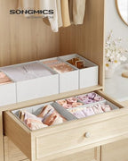 SONGMICS Drawer Organizers, Foldable Fabric Storage Boxes - Image 2