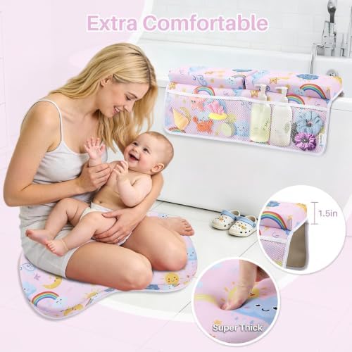 Bath Kneeler and Elbow Rest Pad Set, 1.6'' Thick, Quickly Dry, Bathtub Kneeler - Image 3