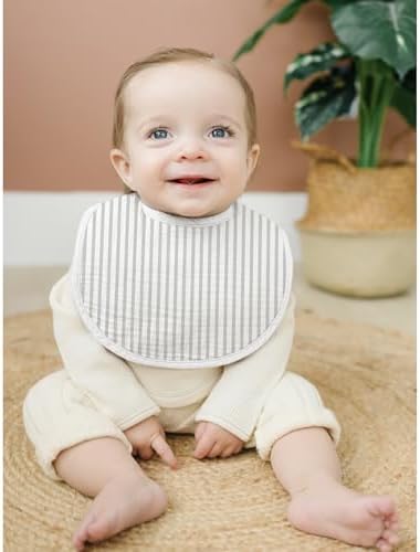 Konssy 8-Pack Muslin Baby Bibs, Adjustable Fit - Image 6