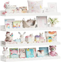 4-Pack 23.5IN Scalloped Shelves, Nursery Shelves, Floating Shelves by Yirilan