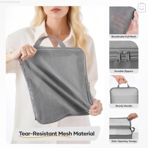 Veken 11 Set Compression Packing Cubes Garment Bags - Image 5