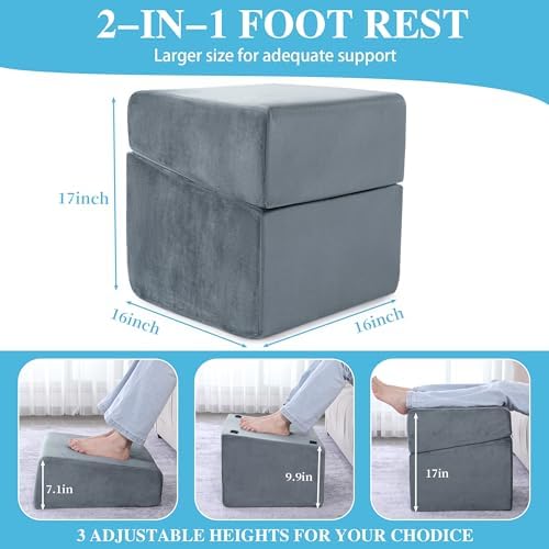 Under Desk Foot Rest, ROYALAY Ergonomic Office Footrest - Image 3