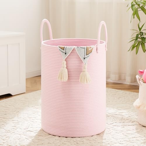 Artfeel Laundry Basket, Woven Cotton Rope Laundry Hamper, 40L by Artfeel