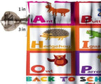 Alphabet Valances Curtains Cartoon Animal Education Letter Pattern Window - Image 3