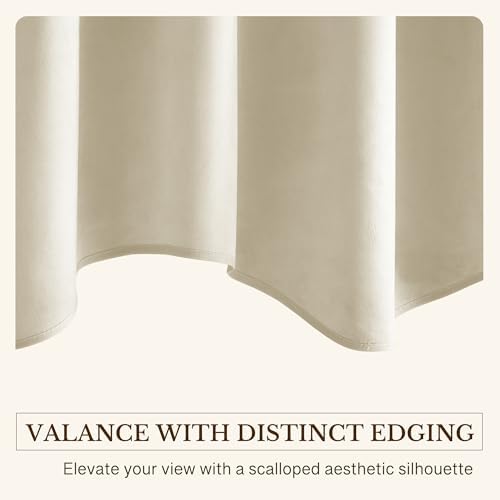 StangH Beige Window Valance Curtains 52x18 Inch, 1 Panel - Image 5