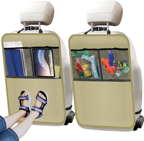 2 Pack Kick Mat Backseat Protector, Back Seat Cover by Zecirl
