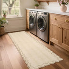 GarveeHome 2x6 Scalloped Washable Runner Rug Non Slip Hallway Kitchen Rug - Image 2