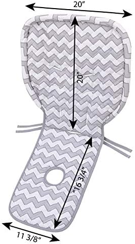 Soft Gray and White Chevron High Chair Pad | Easy to Install Replacement - Image 5