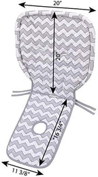 Soft Gray and White Chevron High Chair Pad | Easy to Install Replacement - Image 5