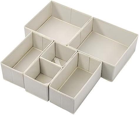 Stero 6 Pack Drawer Organizers for Clothing, Dresser Drawer Organizer Clothes by Stero
