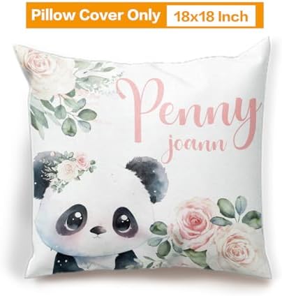 Custom Crib Bedding Set for Girls Gifts Panda Floral Design Color14 - Image 4