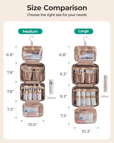 BAGSMART Toiletry Bag Hanging Travel Makeup Organizer - Image 6