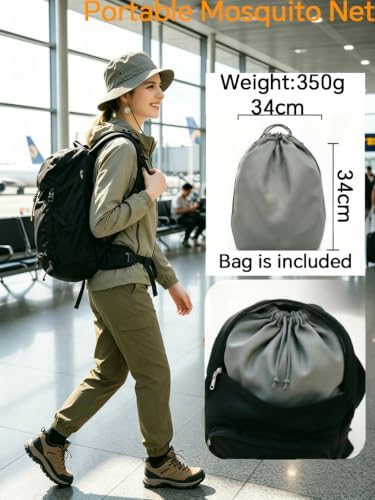 CMINGJ Large Pop Up Mosquito Tent, Portable Foldable Mosquito Net - Image 5