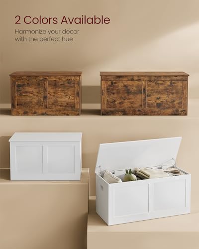 VASAGLE Storage Chest with 2 Safety Hinges, 15.7 x 31.5 x 18.3 Inches - Image 6