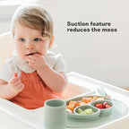ezpz Mini Mat - 6 -12 Months+ - 100% Silicone Suction Placemat + Divided Plate - Image 5