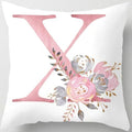 Pink Throw Pillow Covers Cute Alphabet Decorative Cushion Covers Square Letter by TillskuchThrowPillowCovers