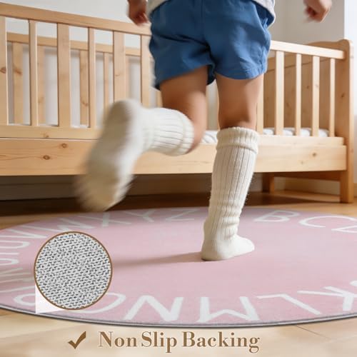 Topotdor Oval ABC Area Rug, 47x70 Inch Soft Floor Carpet - Image 6