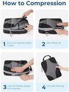 Bagsmart Compression Packing Cubes, Travel Bag Cruise Ship Essentials - Image 5