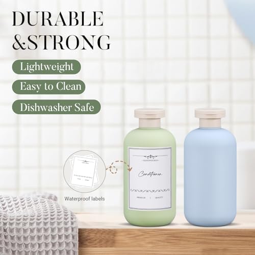 3 PACK Travel Shampoo Bottle, Empty Plastic Squeeze Bottles 6.8oz - Image 2