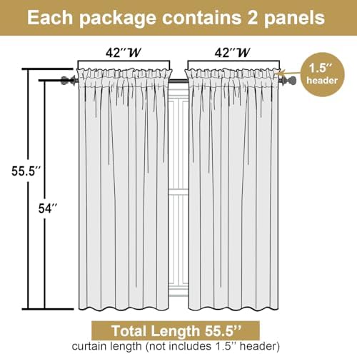 Lecloud Leia Blush Pink Sheer Curtains - Image 3