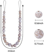 KLOGTSIND Wood Bead Curtain Tiebacks, 4 Pack Curtain Tie Backs - Image 4