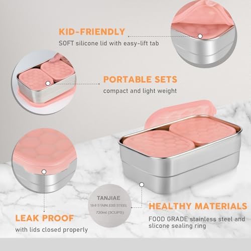 Tanjiae Small Stainless Steel Lunch Containers - Image 3