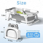 BUNWAG Baby Bathtub, Collapsible Newborn Bathtub - Image 3