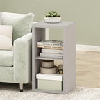 Furinno Cubicle Open Back Decorative Cube Storage Organizer, Light Grey - Image 2