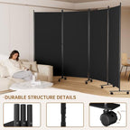 Room Divider 136'' Wide Folding Room Divider Panel - Image 5