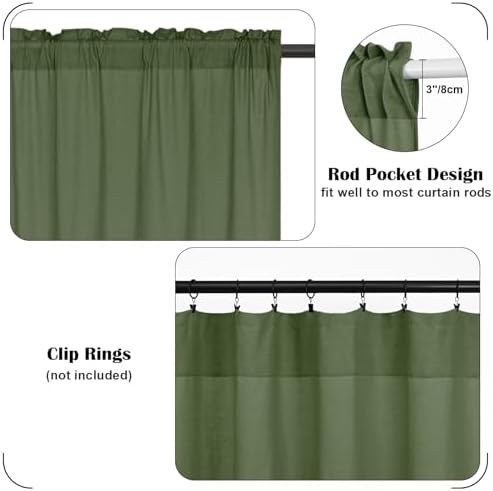FRAMICS Farmhouse Cotton Linen Curtains - Image 5