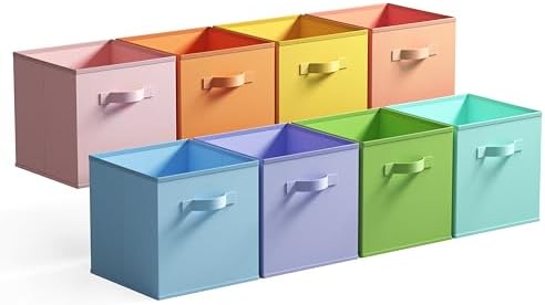 GRANNY SAYS 11 Inch Cube Storage Bins, Cube Organizer, Pastel Color by GRANNYSAYS