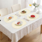 Silicone Placemats Set of 4, Oval Heat Resistant Place Mats, Waterproof - Image 7