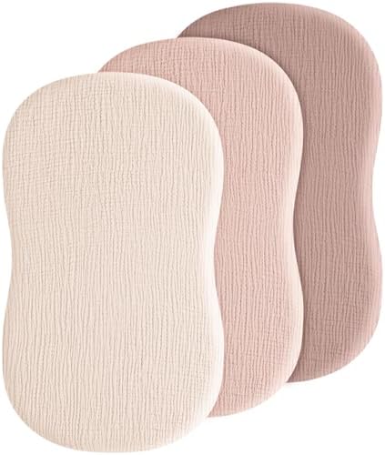 3 Pack Baby Muslin Bassinet Sheets by Coreeky