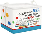 Clastyle Collapsible Back to School Reading Book Storage Basket Dr Quotes Book by Clastyle