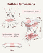 Baby Bathtub with Stand, 2-in-1 Collapsible Bath Tubs - Image 6