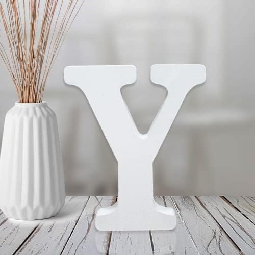 AOCEAN 4 Inch White Wood Letters Unfinished Wood Letter by AOCEAN
